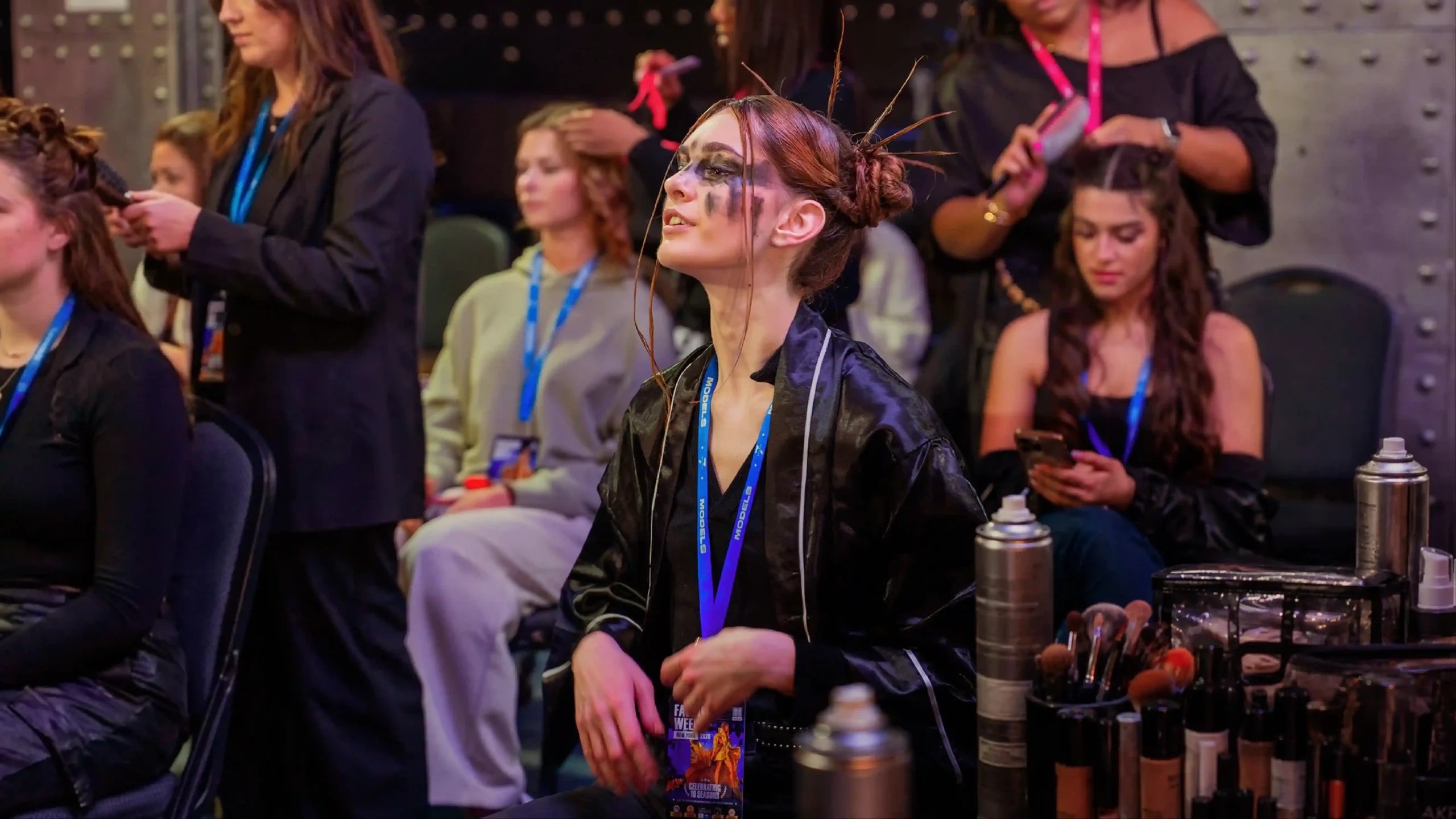 Behind the scenes at Runway 7 during New York Fashion Week